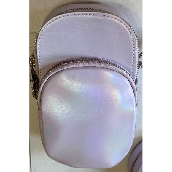 No Boundaries Rounded Phone Crossbody Lavender Color 100% Recycled Polyester-NWT - Picture 3 of 15